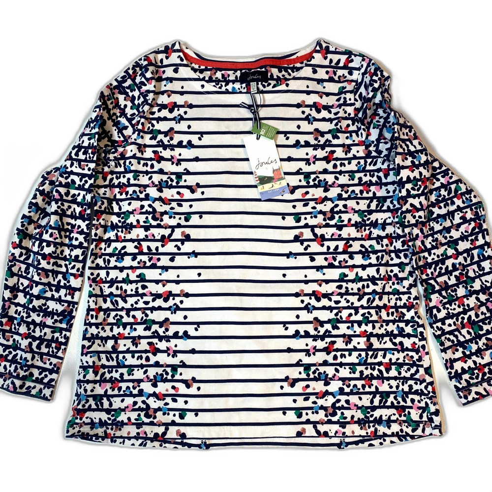 Joules Floral Stripe Top NWT US 14 | Long Sleeve